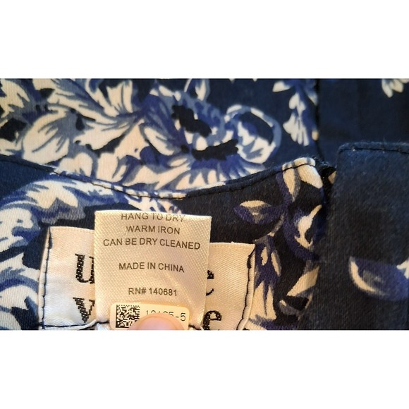 Unique Vintage Womens Navy Blue Dark Floral 1950s Swing Dress Sz XL Pinup Retro - Picture 11 of 11